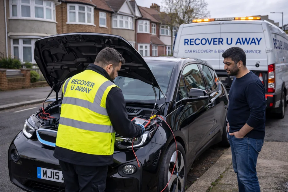 BMW i3 EV roadside assistance battery check london