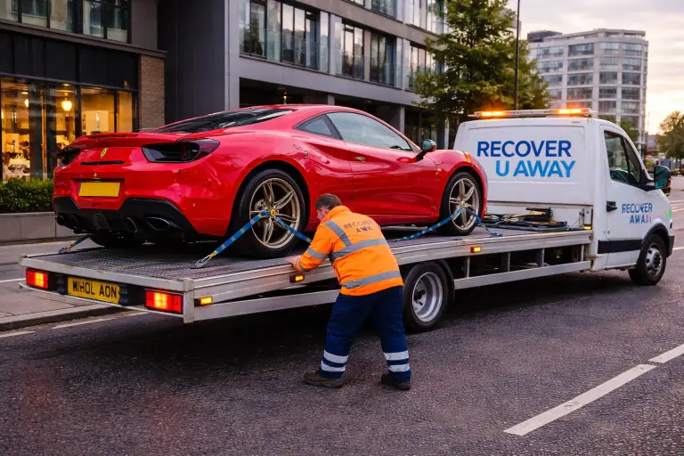 Dagenham Ferrari luxury car recovery