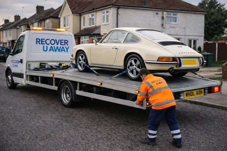 Porsche car recovery and transportation Dagenham