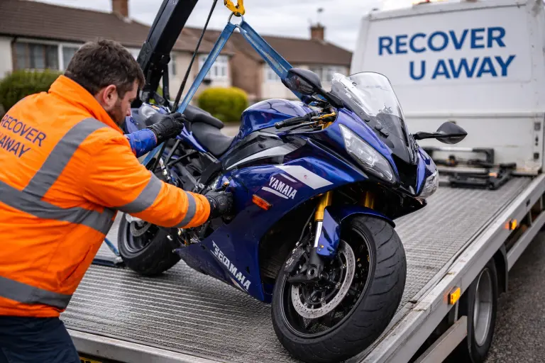 Yamaha Motorbike towing Dagenham