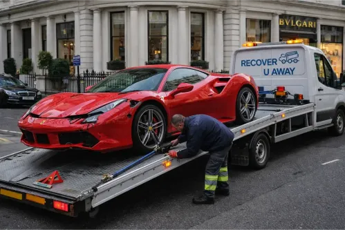 ferrari accident recovery central london
