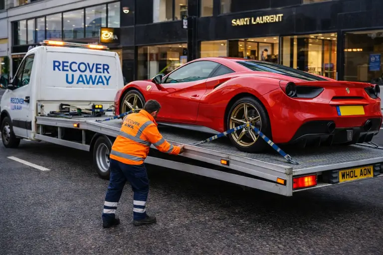 Ferrari Luxury car recovery ilford