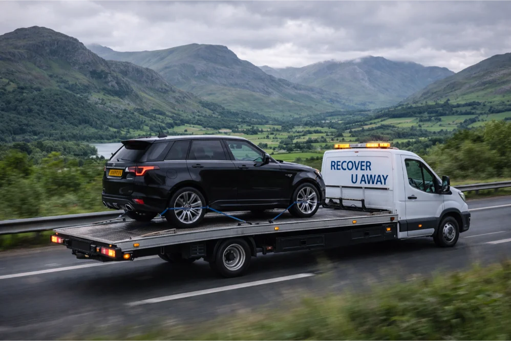 Long distance range rover transport lake district