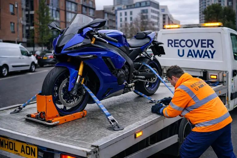Stratford Yamaha motorbike towing