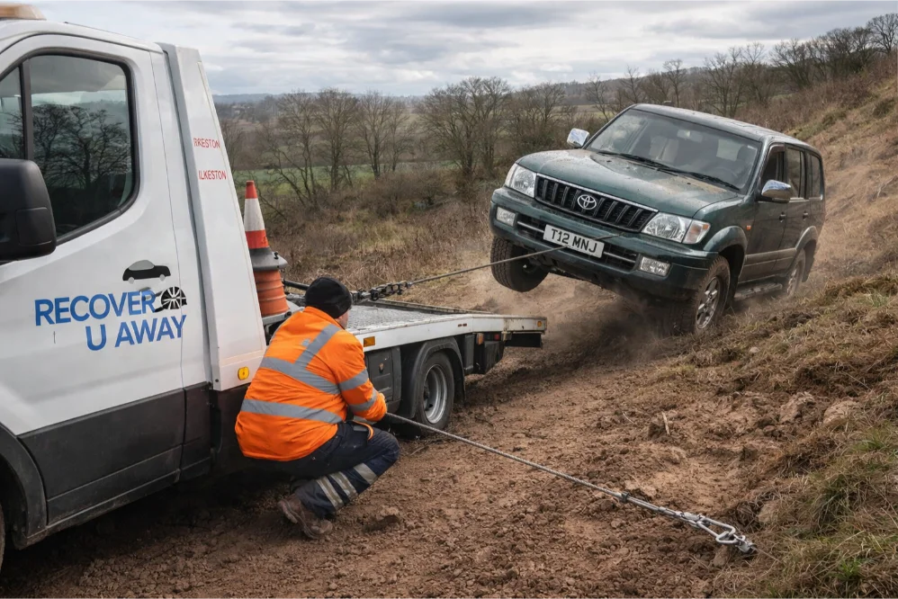 Toyota Land Cruiser Offroad Winch Recovery