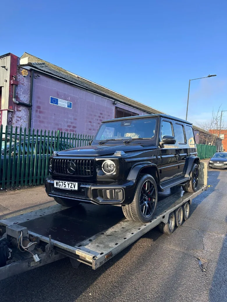 Black Mercedes G63 Europe Vehicle Transport