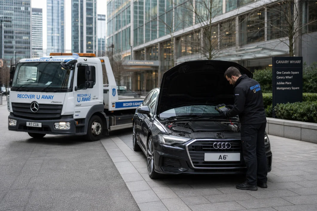 canary wharf audi a6 battery jump start london