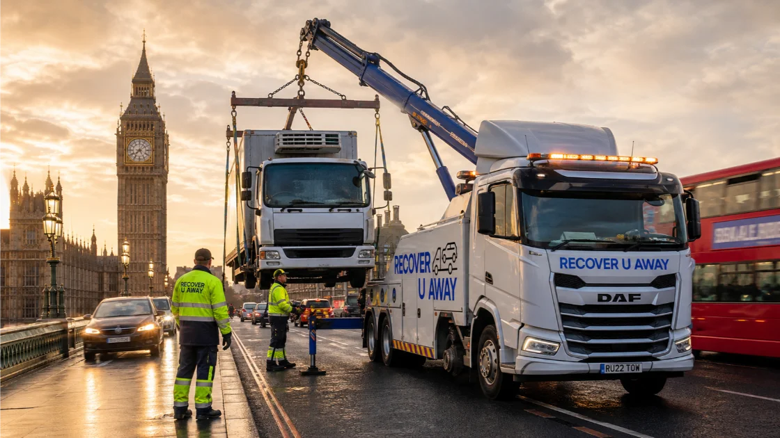 commercial vehicle recovery central london heavy duty tow