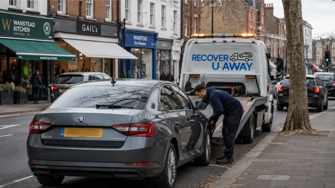 Grey Skoda Superb Car Recovery Wanstead