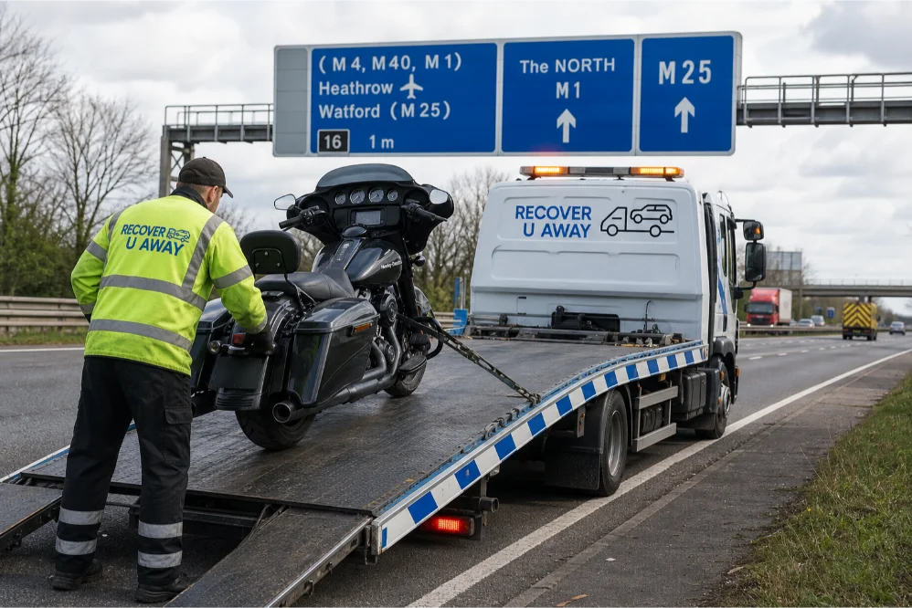 harley davidson motorcycle towing m25