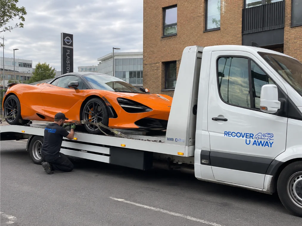 Orange McLaren 720S Luxury Car Recovery Plaistow