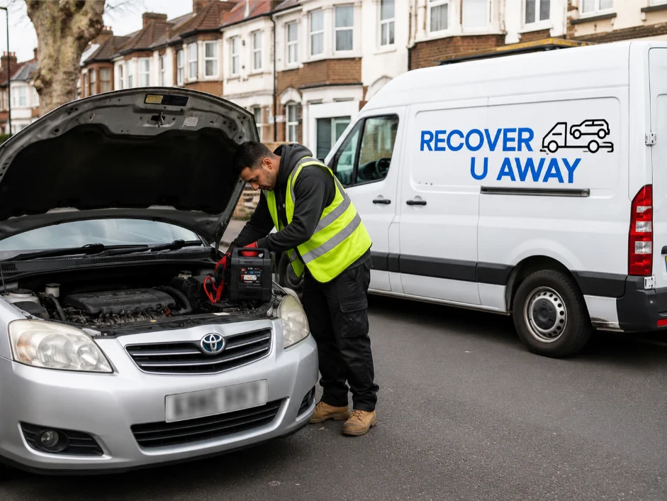 Red Volkswagen Golf Tyre Change Leytonstone