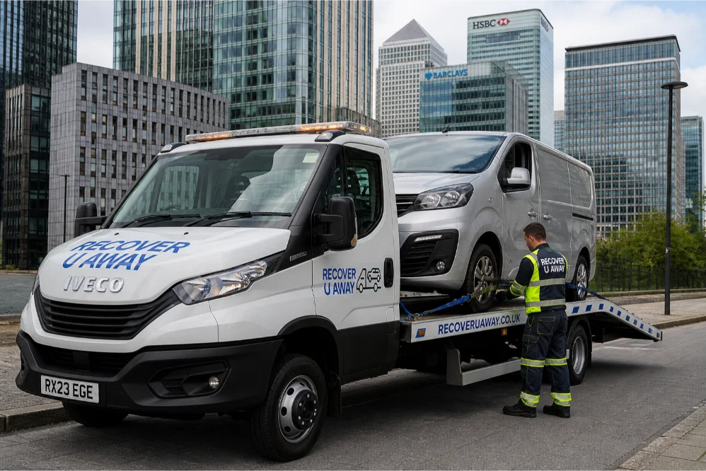 vauxhall vivaro van recovery canary wharf
