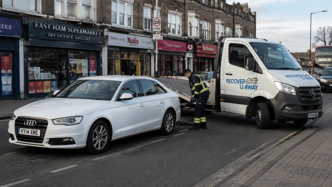 White Audi A6 Car Recovery East Ham