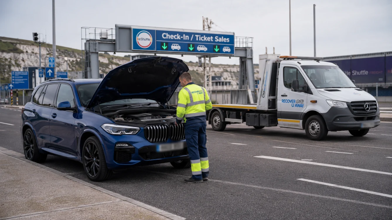 BMW X5 breakdown recovery at Eurotunnel Folkestone