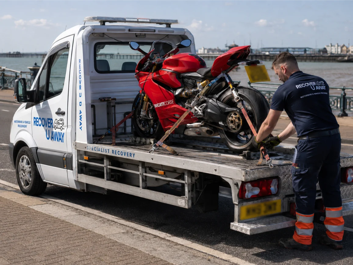 Ducati Panigale motorbike recovery in Southend-on-Sea