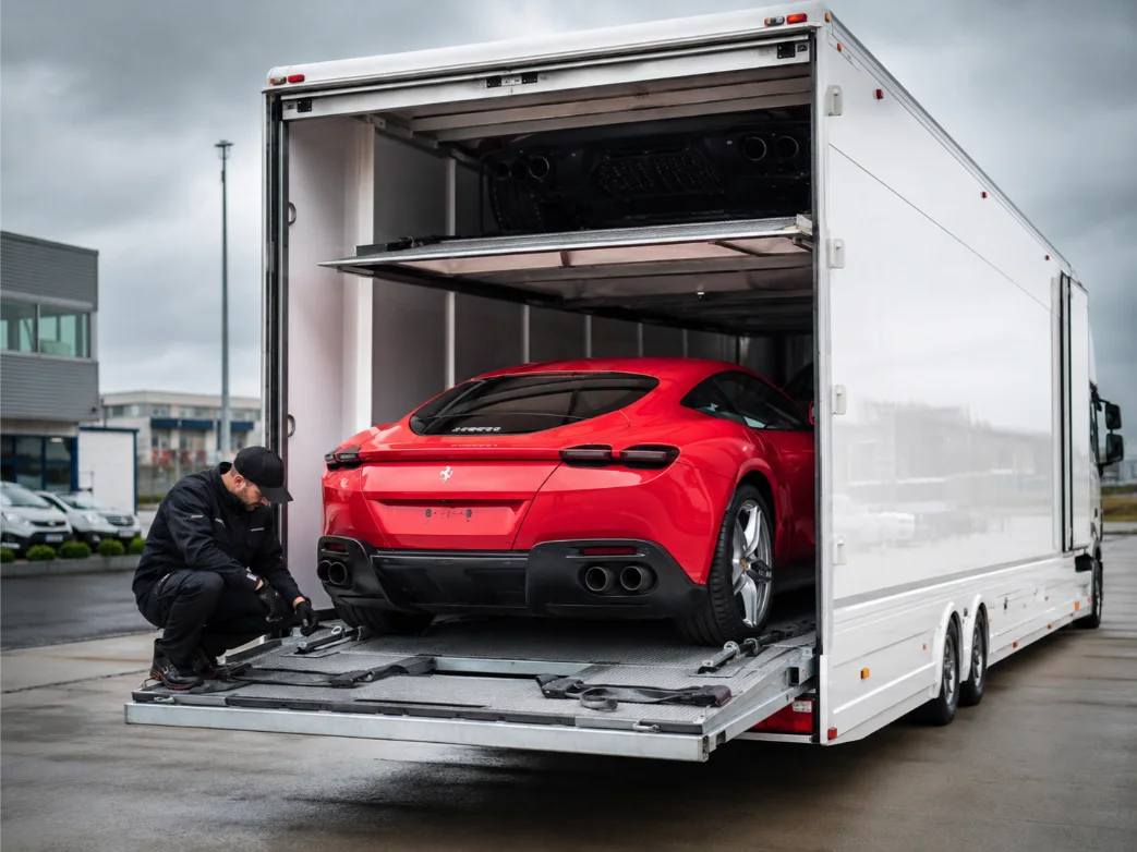 Ferrari Roma Luxury Car Transport Europe to UK