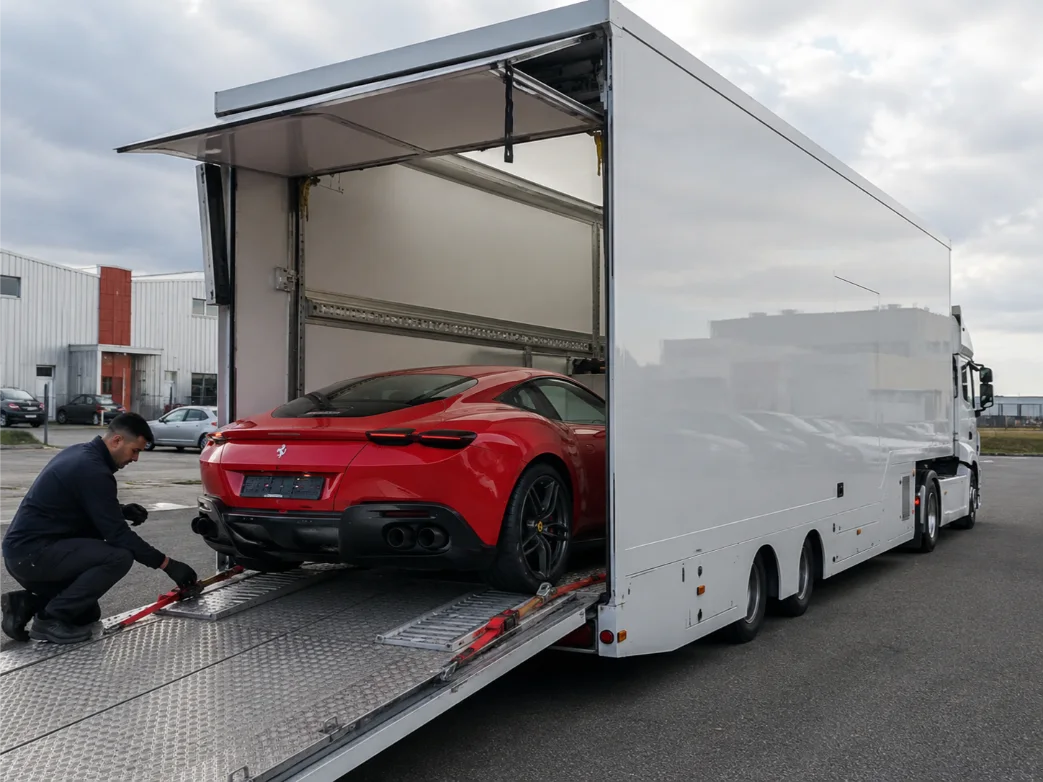 Ferrari Roma Luxury Car Transport France to UK