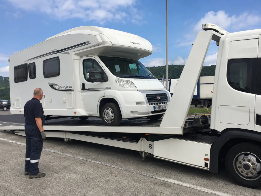 Fiat Ducato Motorhome recovery and transport from France to UK
