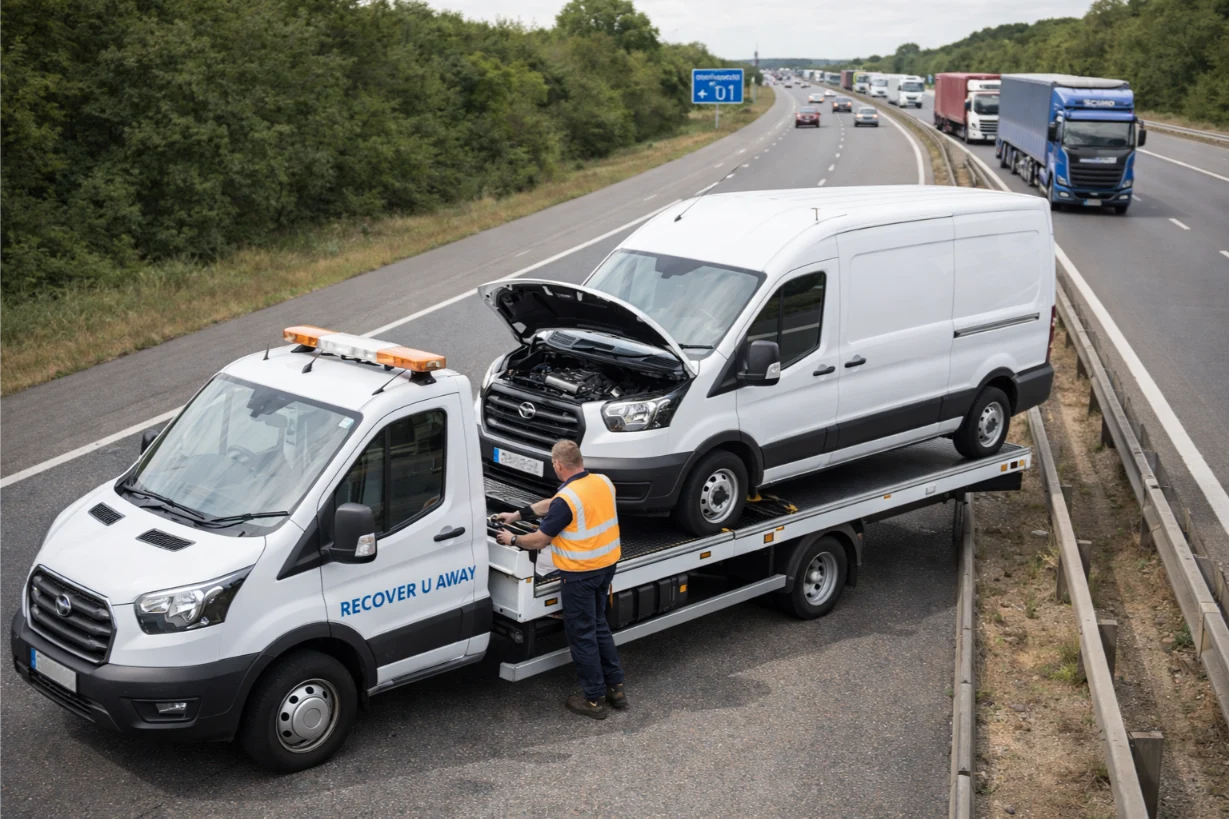 Ford Transit Van Recovery on M11 Motorway