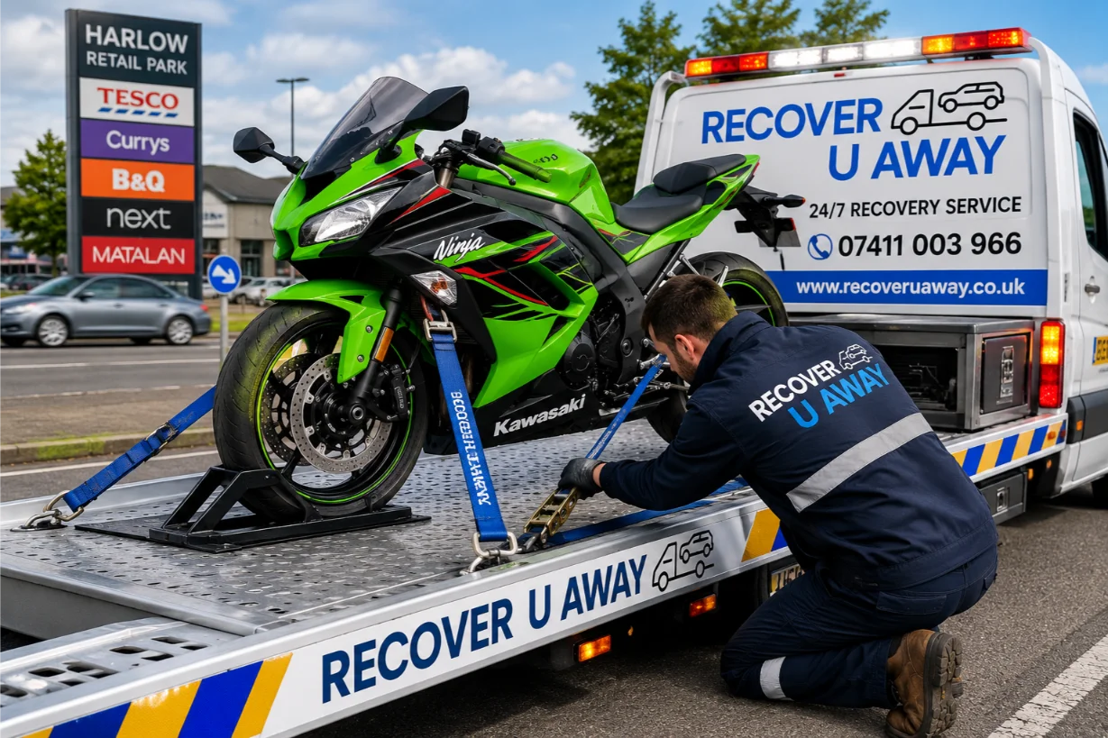 Kawasaki Ninja Motorbike Recovery in Harlow
