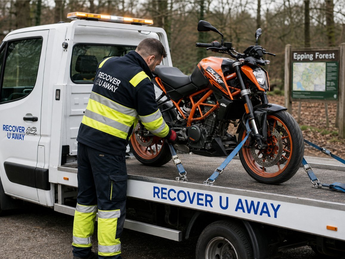KTM Duke Motorbike Towing in Epping