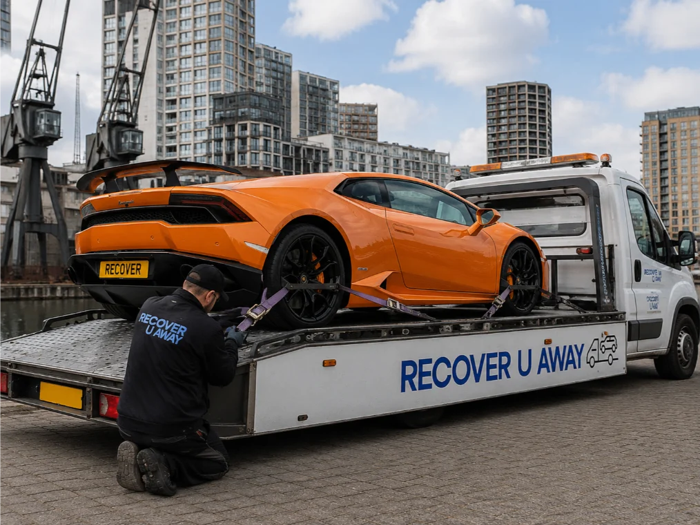 Lamborghini Huracan Luxury Car recovery Beckton