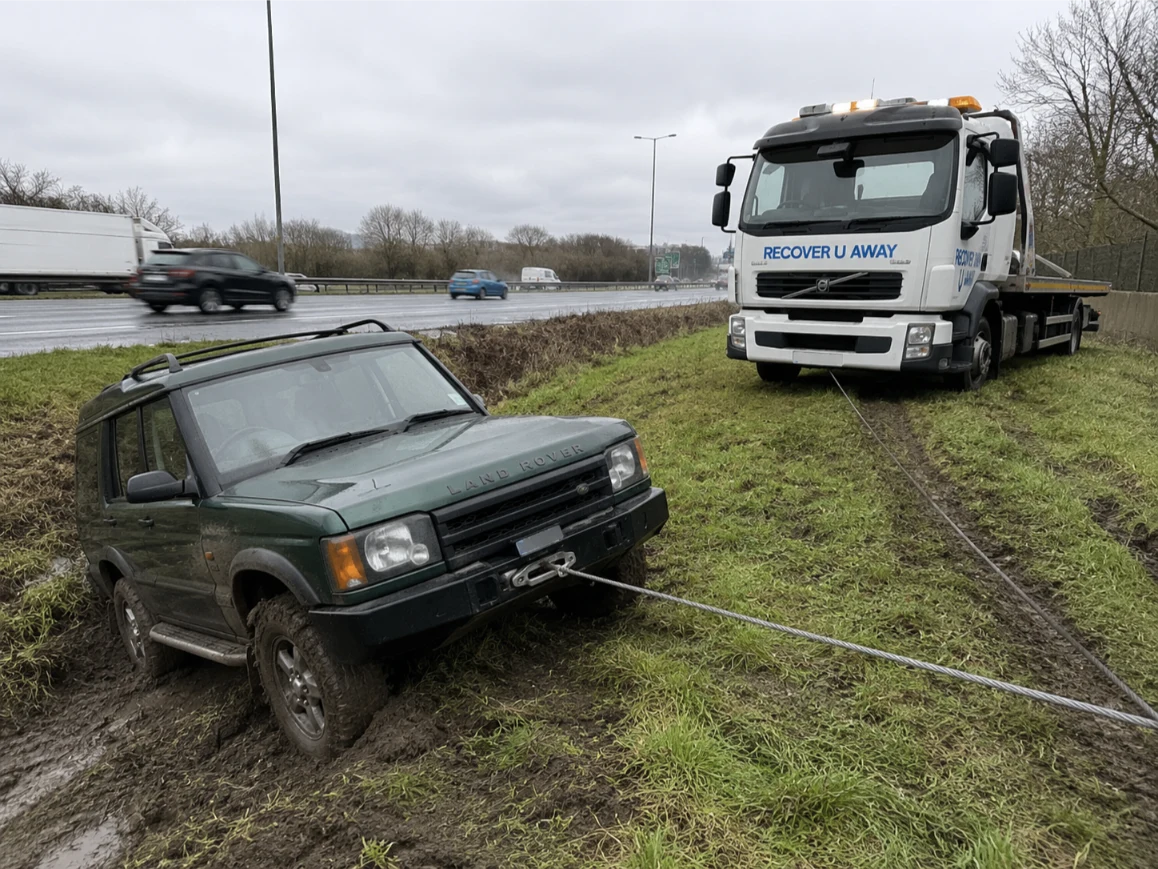 Kawasaki Ninja motorbike recovery on the A406 North Circular in London