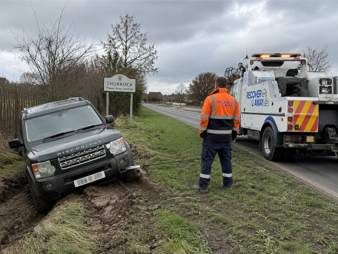 Land Rover Discovery Ditch Rescue Thurrock