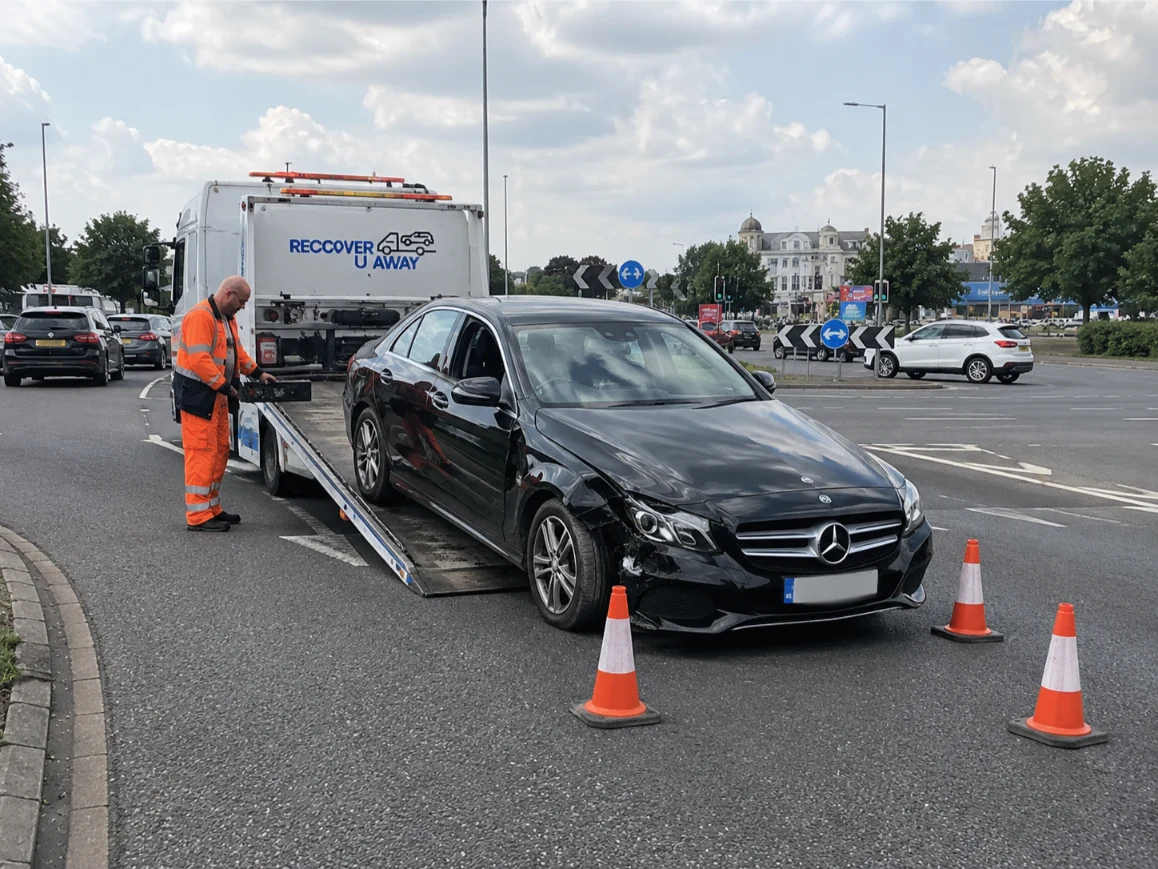 Mercedes C-Class accident recovery in Southend-on-Sea