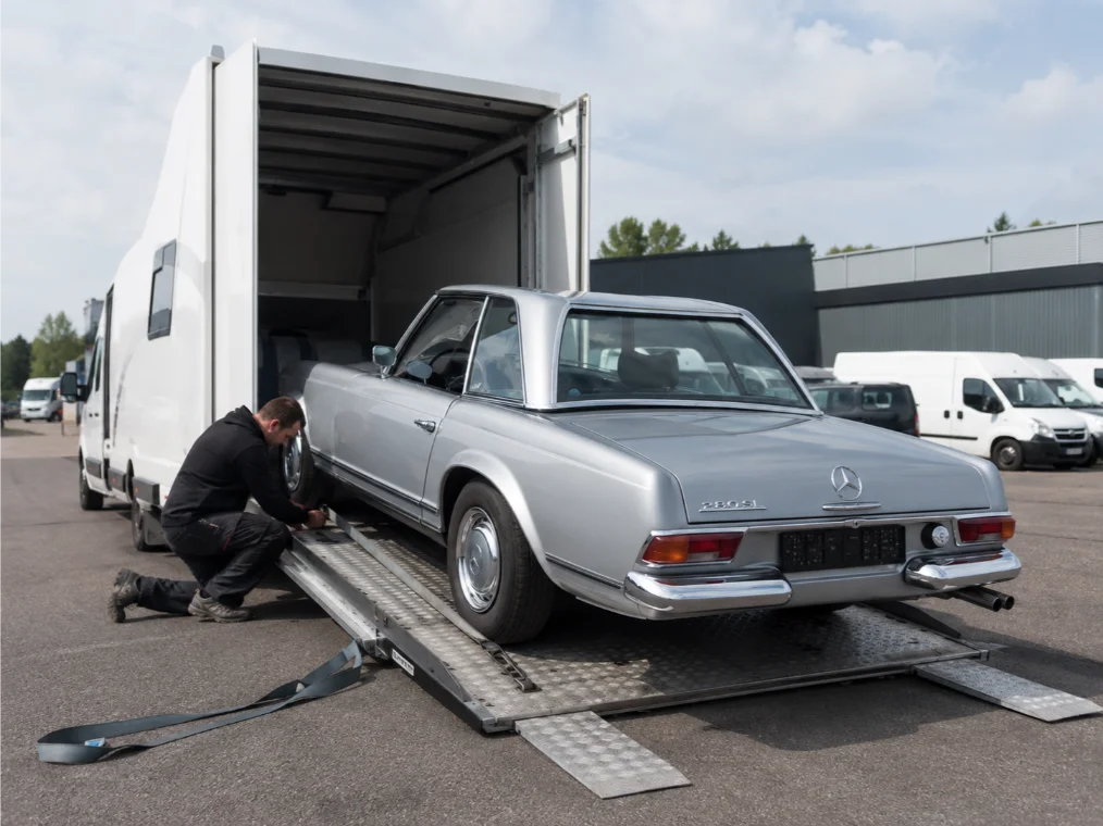 Mercedes SL Classic Car transport Germany To UK