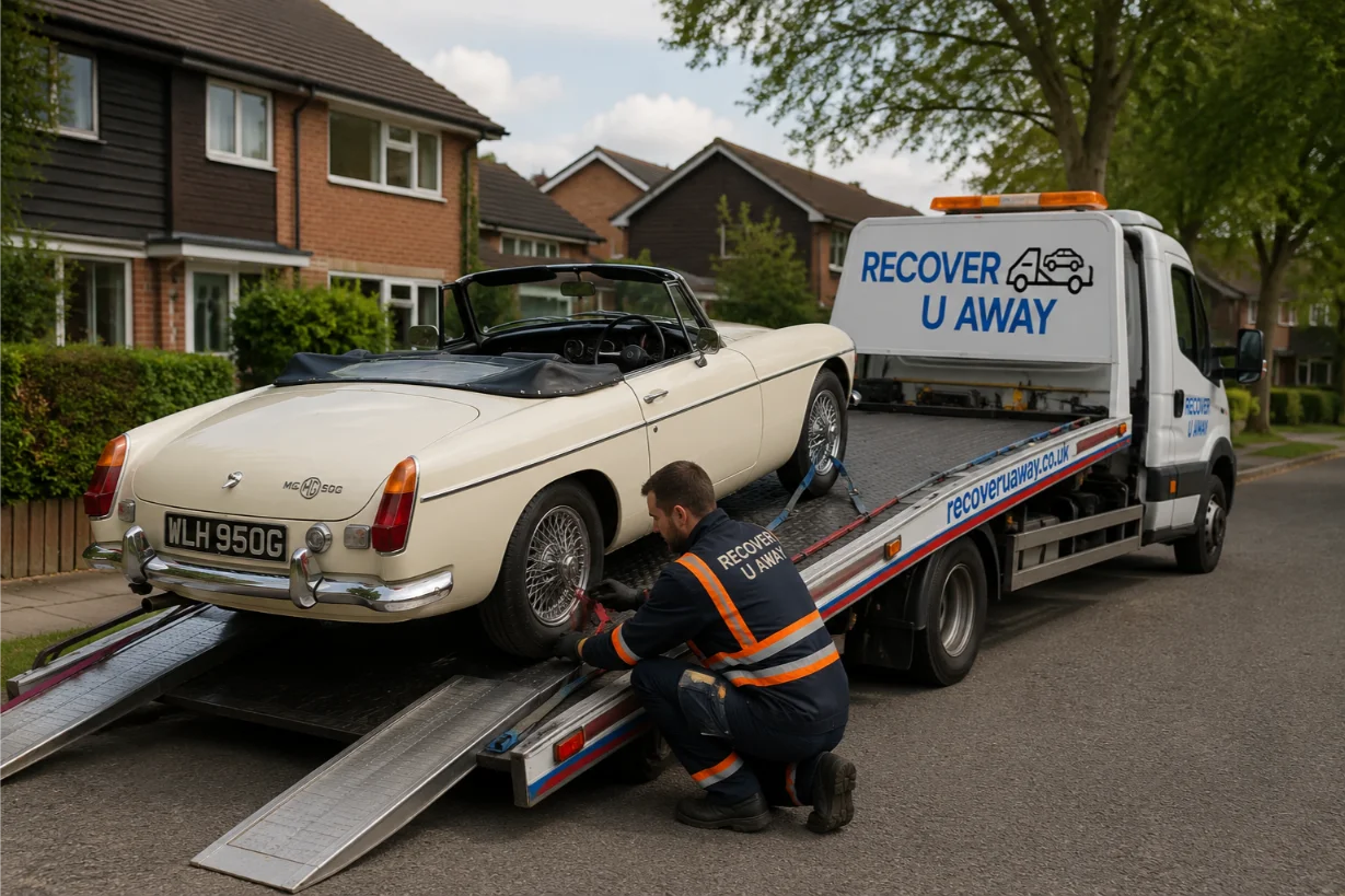 MGB Roadster Classic Car Recovery Harlow