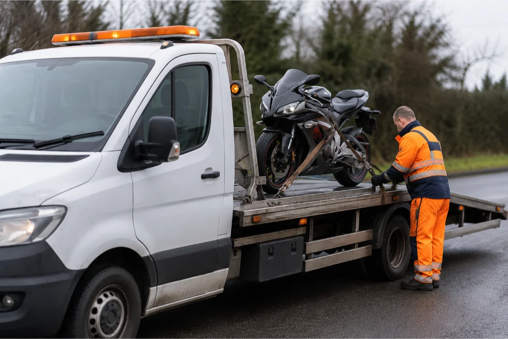 Motorcycle towing service london