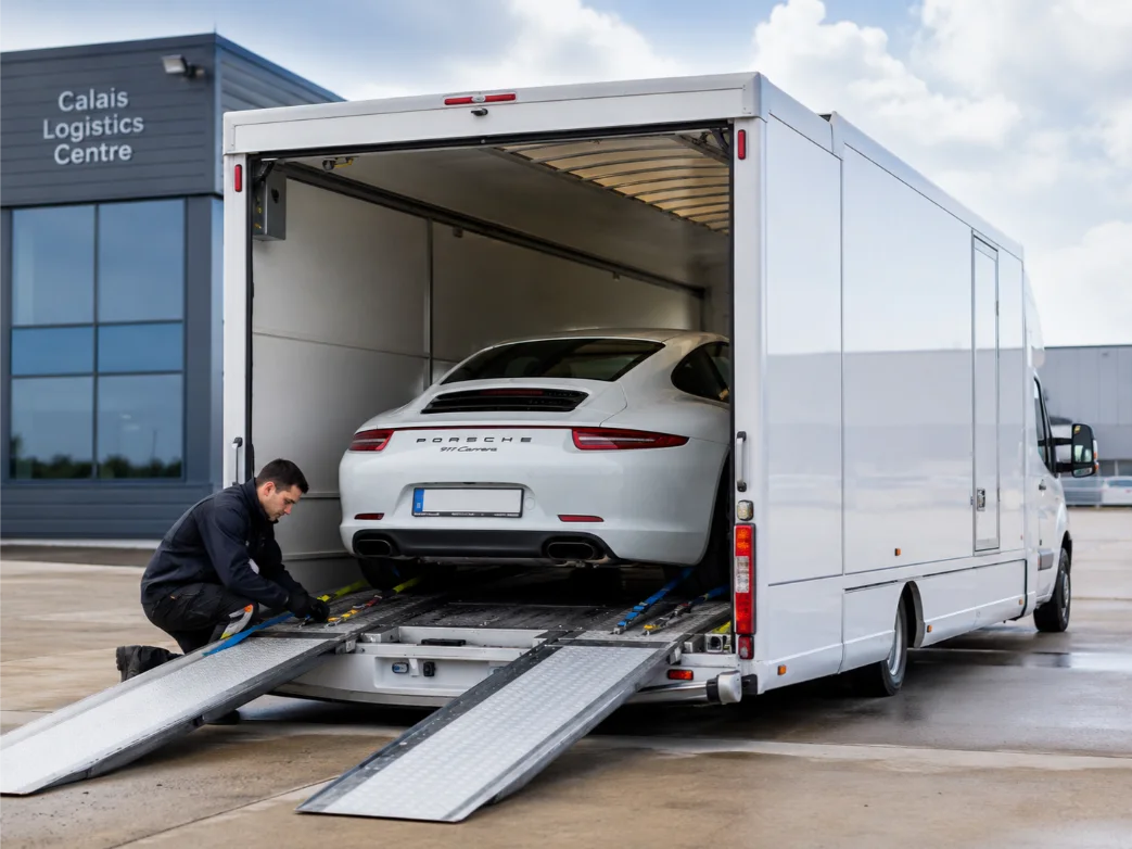 Porsche 911 Luxury Car transport Calais To UK