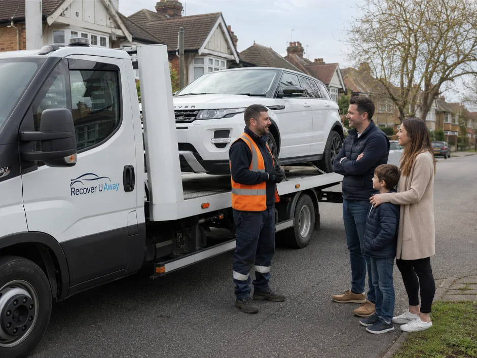 Roadside assistance of family in car in Hornchurch