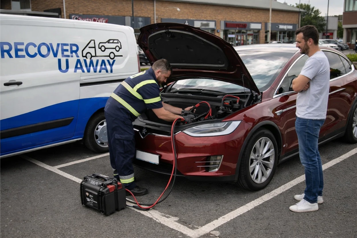 Tesla Model-X Battery Jump Start Chigwell