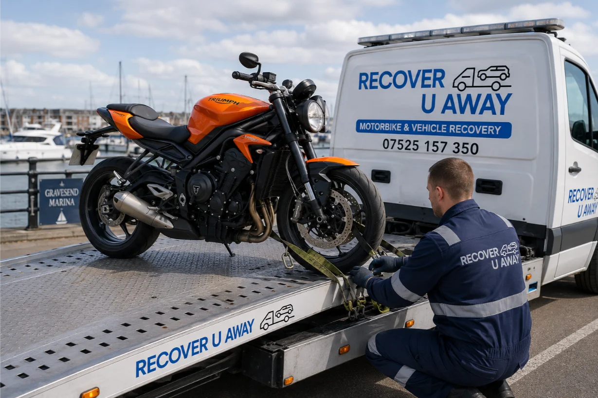 Triumph Street Triple Motorbike Recovery Gravesend