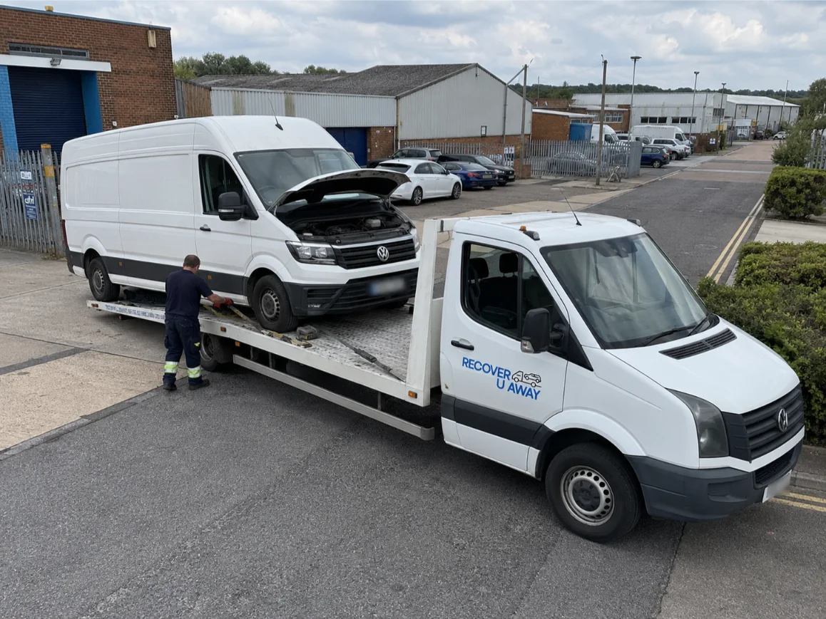 Volkswagen Crafter van recovery on the A127 in Essex