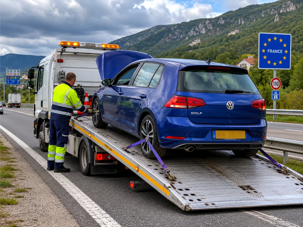 Volkswagen Golf Breakdown Recovery UK to Europe transport