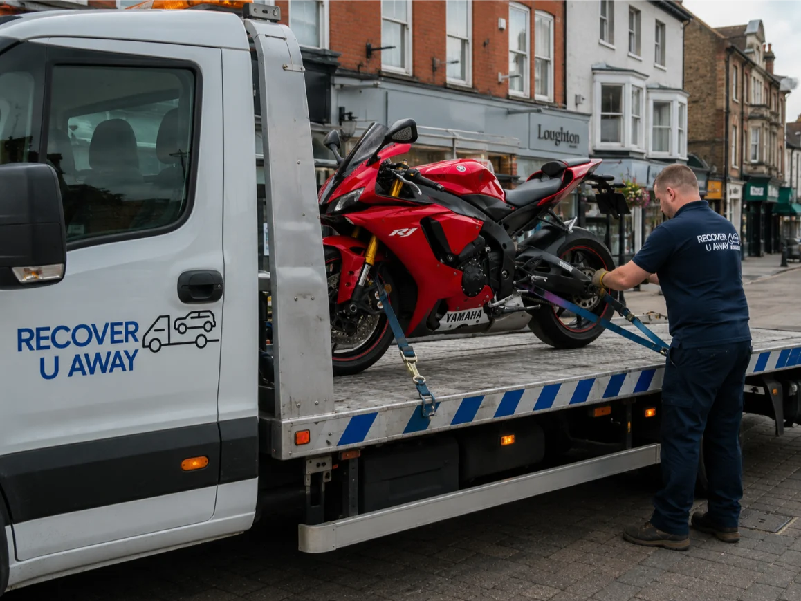 Yamaha R1 Motorbike Towing Loughton