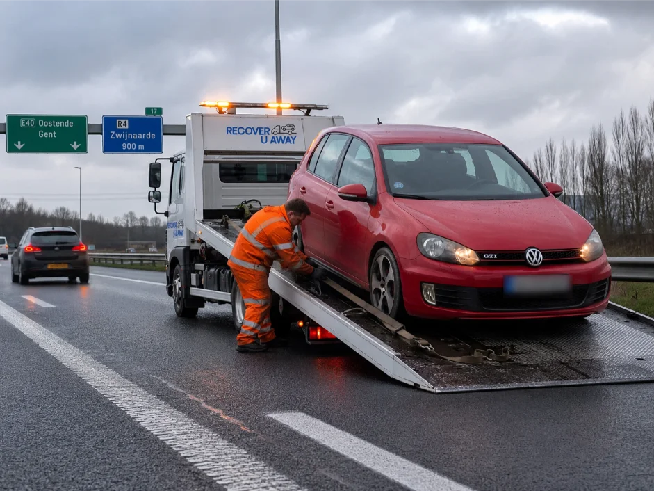 Volkswagen Golf Emergency Towing Belgium Motorway