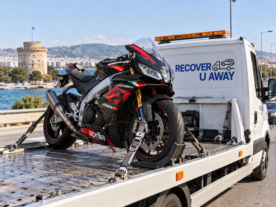 Aprilia-rsv4 motorbike transport Thessaloniki Greece