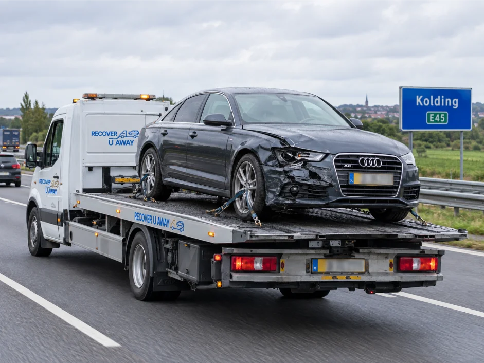 Audi-a6-accident-damaged-vehicle-transport-kolding-Denmark