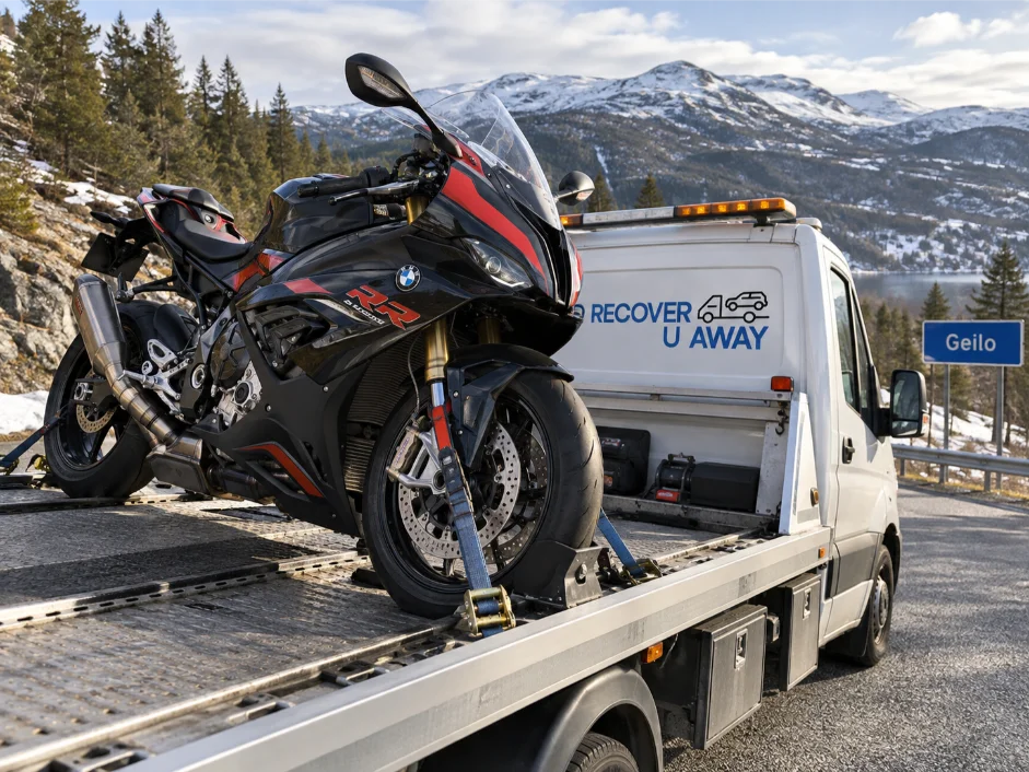 BMW-s-100-rr motorbike transport Geilo Norway
