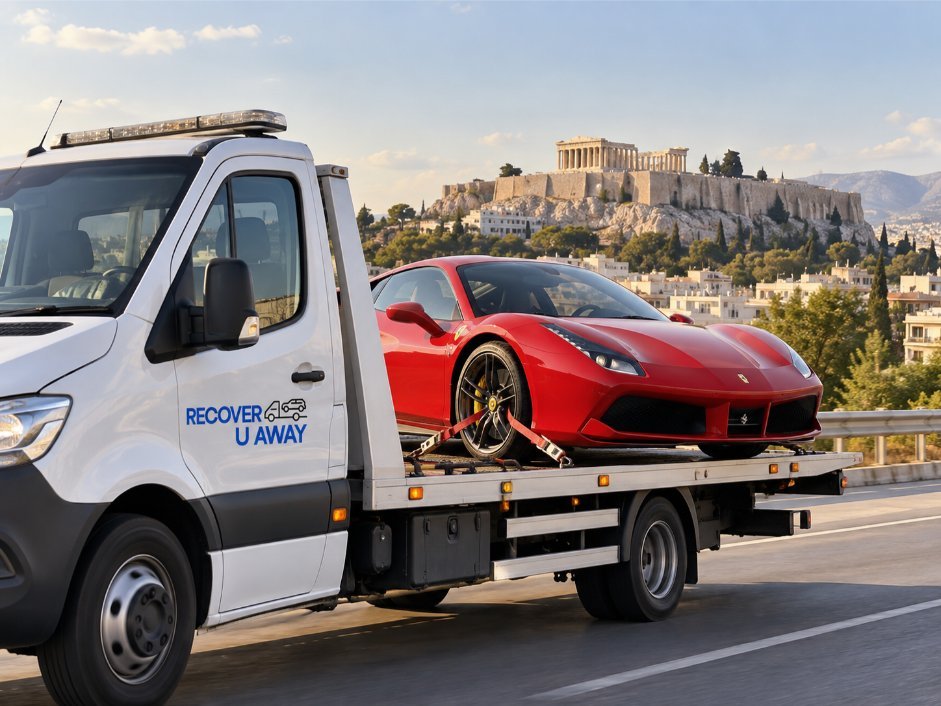 Ferrari-488-luxury-vehicle-transport Athens Greece