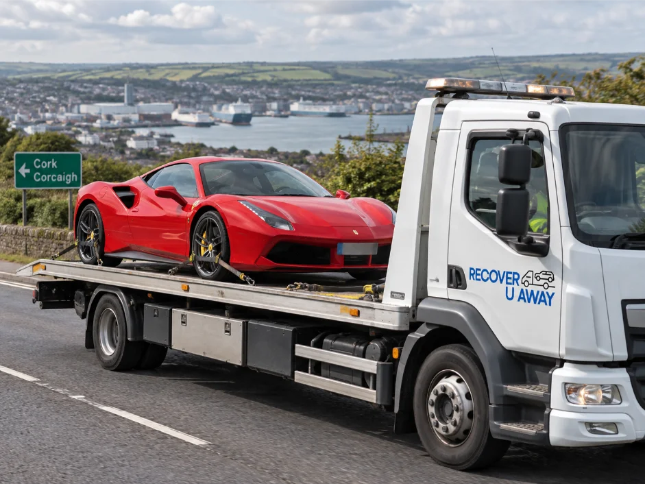 Vehicle Transport Ireland to UK Ferrari-488-luxury-vehicle-transport Cork Ireland