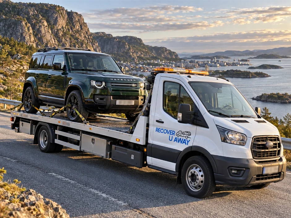 Land-rover defender prestige vehicle recovery Stavanger Norway