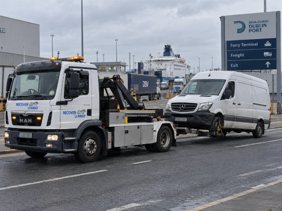 Vehicle Transport Ireland to UK Mercedes-sprinter-commercial vehicle recovery Dublin ireland