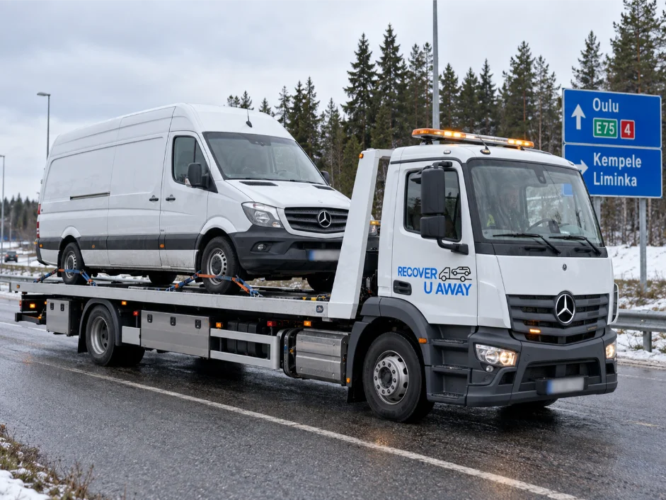 Mercedes-sprinter commercial vehicle recovery Oulu Finland