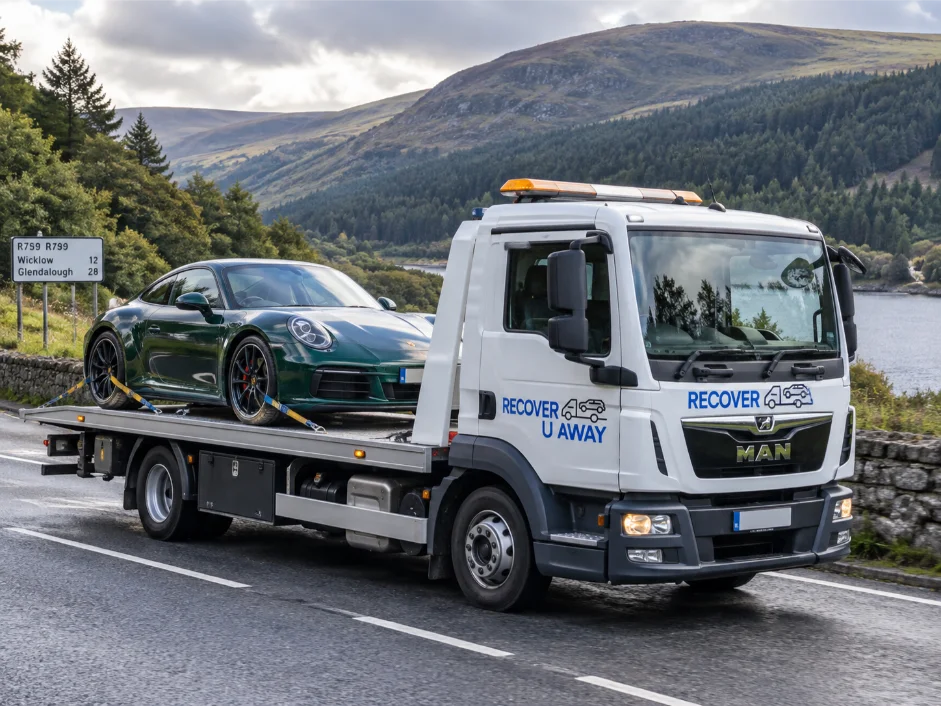 Vehicle Transport Ireland to UK Porsche-911-prestige-vehicle recovery Wicklow Ireland